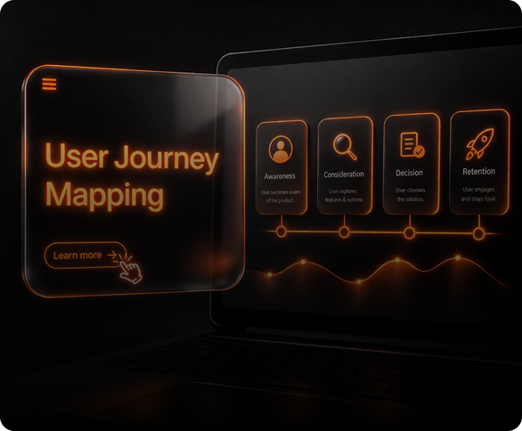 Orange robotic portrait for UI systems